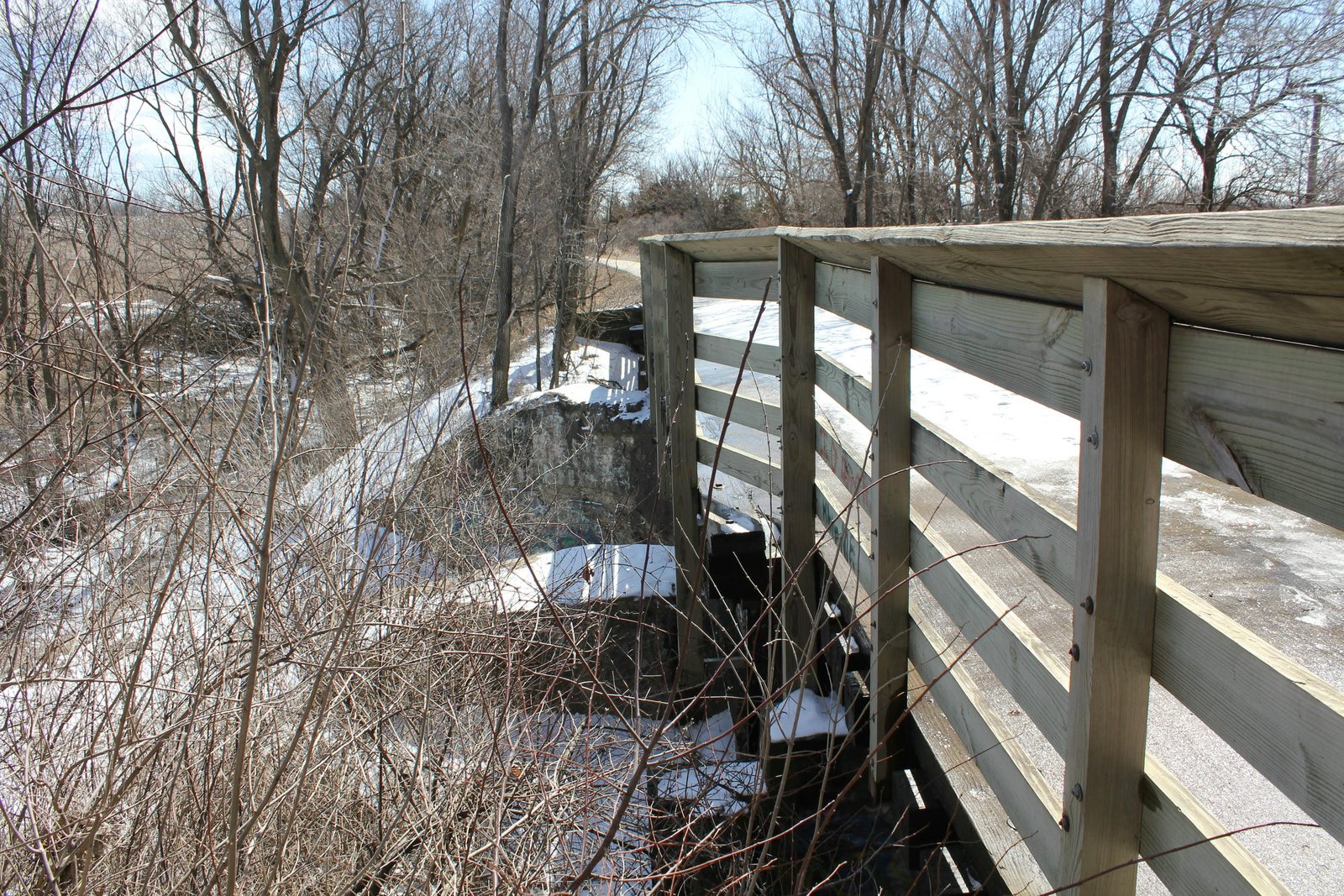 Looking south